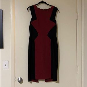 Black & Burgundy BCBGMaxAzria Dress.